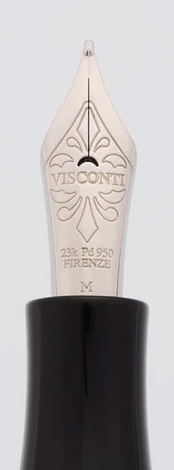 Visconti Divina Maxi Fountain Pen - Black & Silver , 23k Palladium